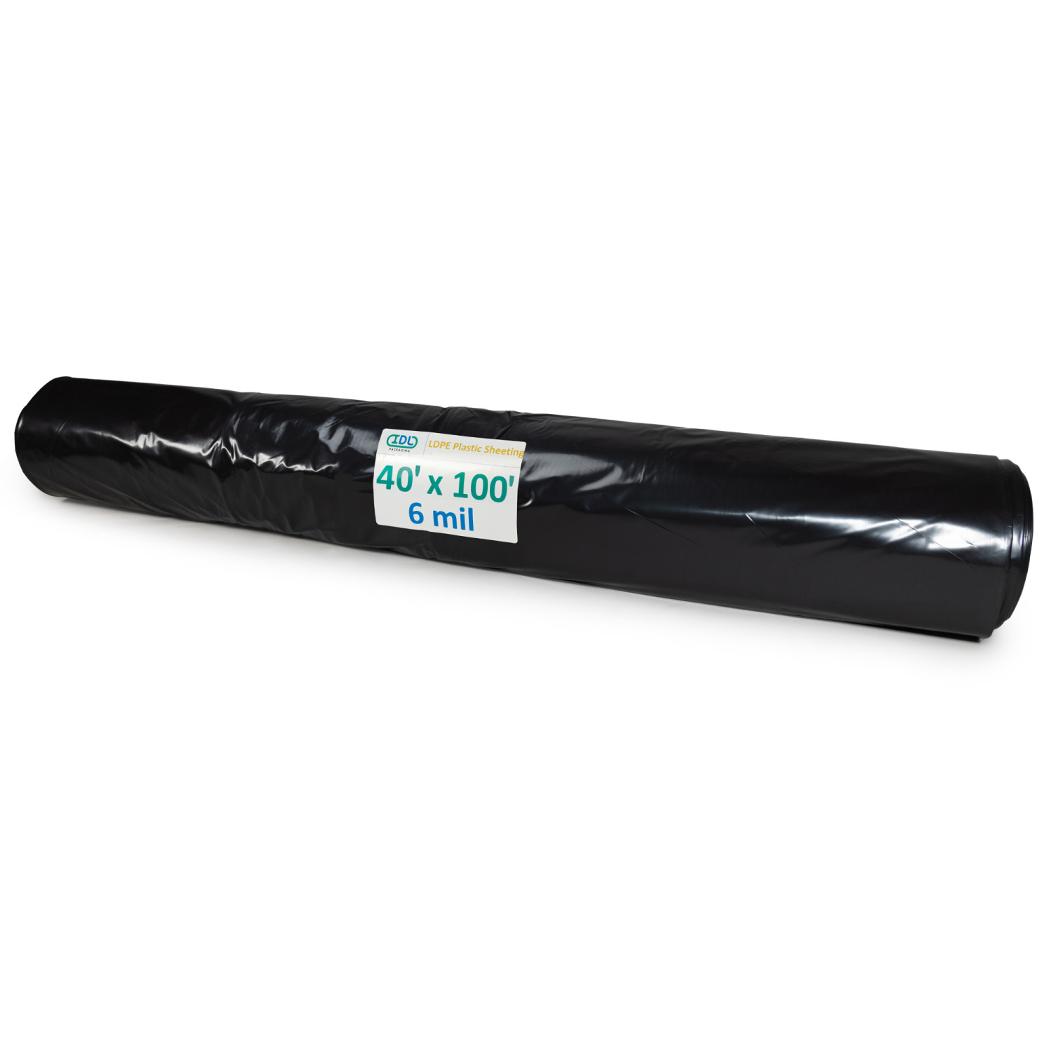 40' x 100' Black 6 mil Greenhouse Plastic Sheeting, LDPE Film Roll, 4000 sq. ft. Area 3